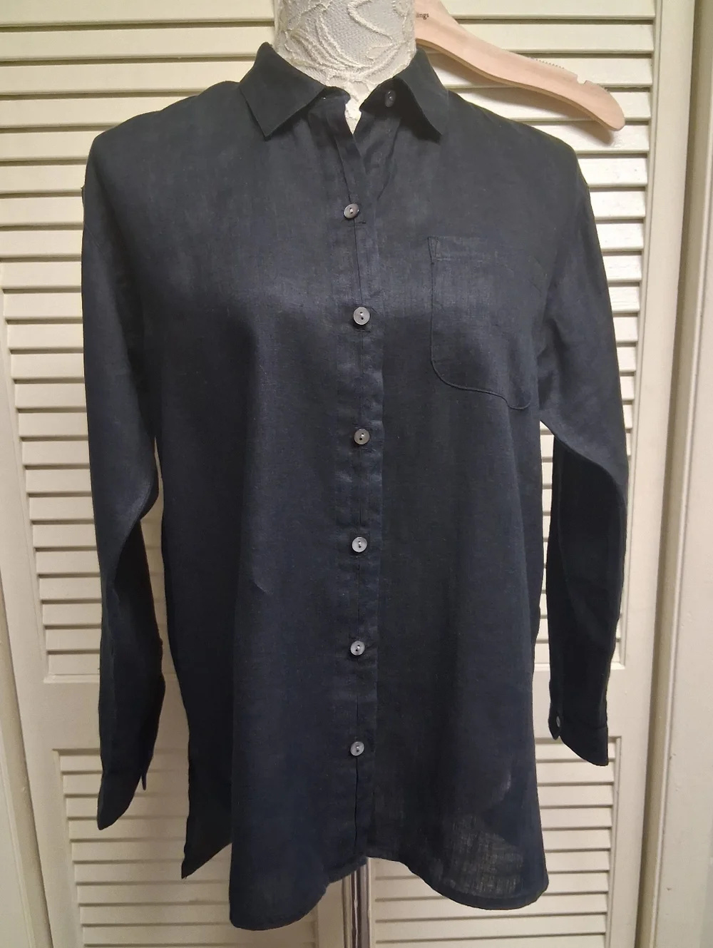 J. Jill Love Linen Button-Down Shirt Women Sz S 100% Line Excellent Condition - Picture 4 of 11